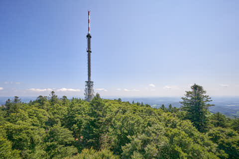 Gemeinde Sonnenwald Landkreis Freyung-Grafenau Brotjacklriegel Funkturm Sendeanlage (Dirschl Johann) Deutschland FRG